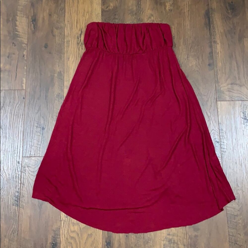 Michael Stars Strapless Red Dress